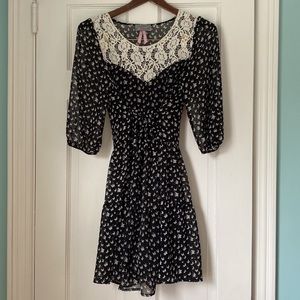 Black and White Butterfly Dress